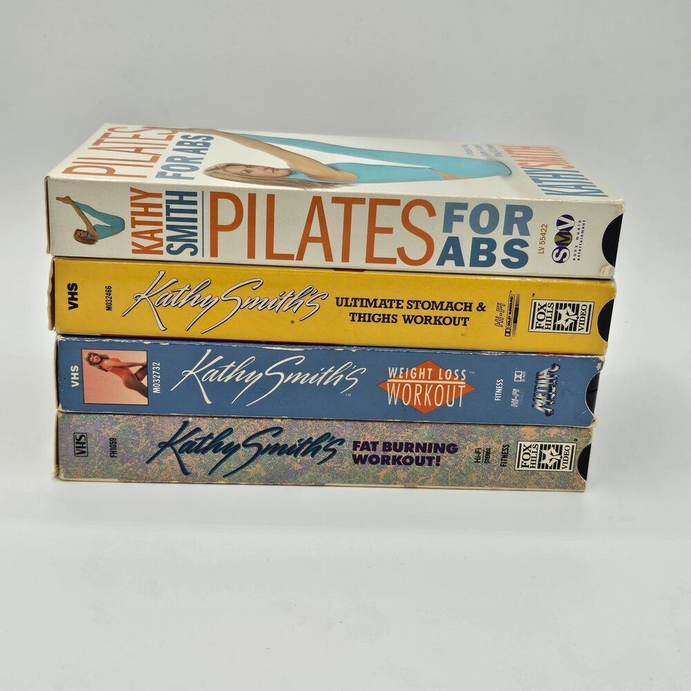 Kathy Smith Workout VHS Videos Lot of 4 Fat Burning Weight Loss Abs